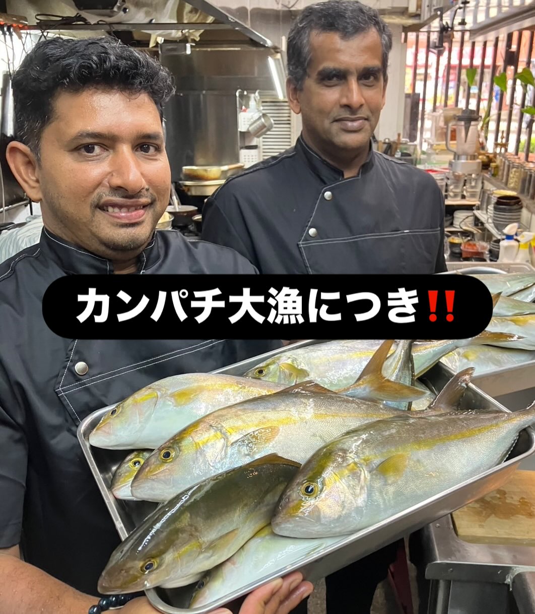 今が美味しいカンパチ😋
たくさん釣れましたので、
いつもよりお得にフィッシュマサラで登場‼️

し